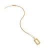 Thumbnail Image 2 of Hot Diamonds X Jac Jossa 18ct Yellow Gold Plated Grid Rectangle Pendant Necklace