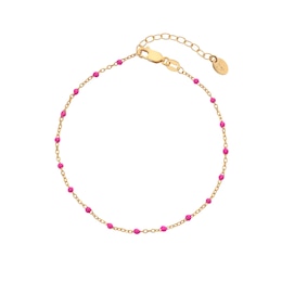 Hot Diamonds X Jac Jossa 18ct Yellow Gold Plated Pink Ocean Bracelet