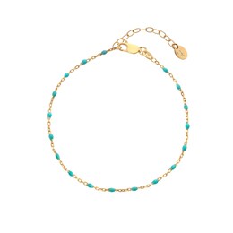Hot Diamonds X Jac Jossa 18ct Yellow Gold Plated Turqioise Ocean Bracelet