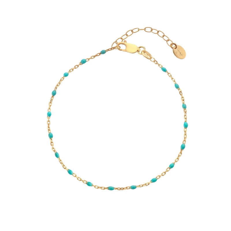 Main Image 1 of Hot Diamonds X Jac Jossa 18ct Yellow Gold Plated Turqioise Ocean Bracelet