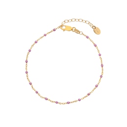 Hot Diamonds X Jac Jossa 18ct Yellow Gold Plated Lilac Ocean Bracelet