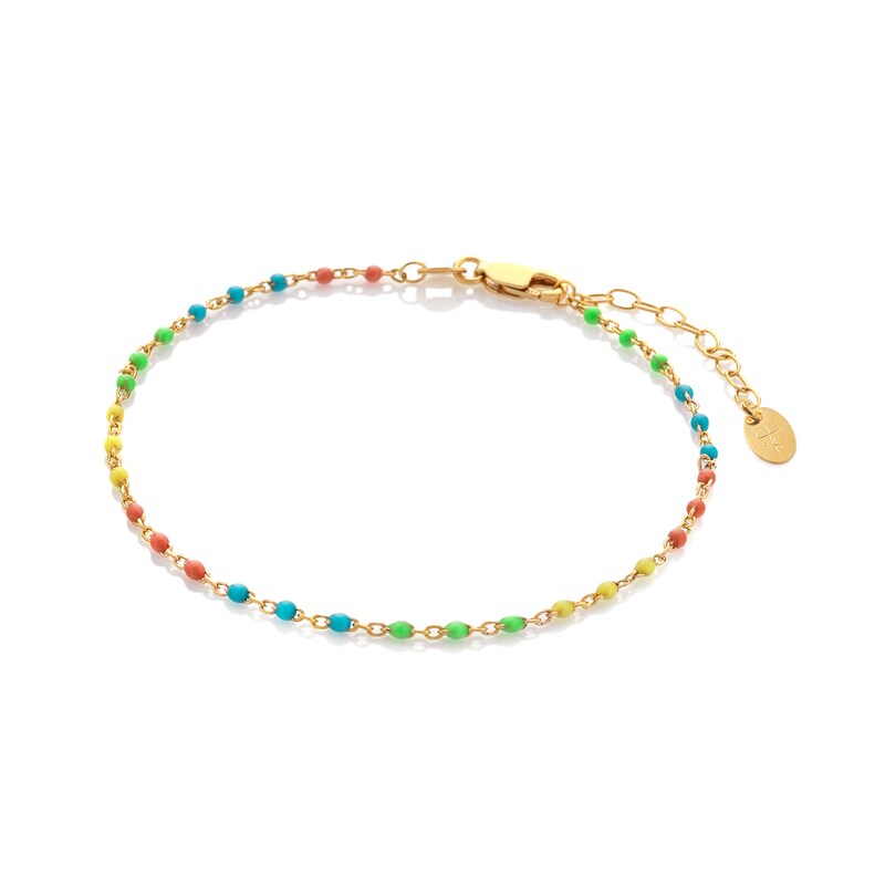 Main Image 2 of Hot Diamonds X Jac Jossa 18ct Yellow Gold Plated Rainbow Ocean Bracelet