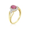 Thumbnail Image 1 of 9ct Yellow Gold Treated Ruby & 0.20ct Diamond Ring
