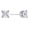 Thumbnail Image 1 of 9ct White Gold Cubic Zirconia Square 5mm Stud Earrings