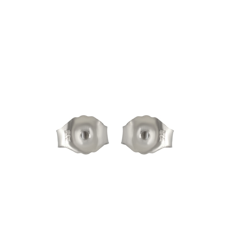 Main Image 3 of 9ct White Gold Cubic Zirconia Square 5mm Stud Earrings