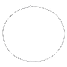 Sterling Silver 20" Flat Curb Chain