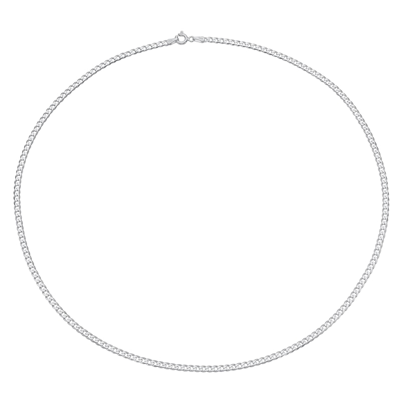 Sterling Silver 20 Inch Flat Curb Chain