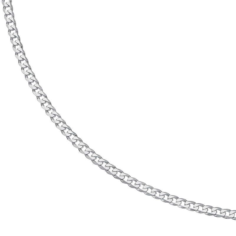 Main Image 2 of Sterling Silver 20" Flat Curb Chain