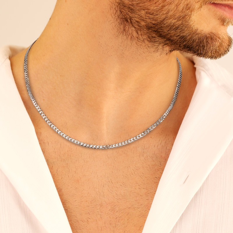 Main Image 4 of Sterling Silver 20" Flat Curb Chain