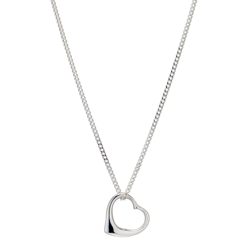 Main Image 1 of Sterling Silver Mini Heart Pendant Necklace