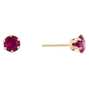 Thumbnail Image 1 of 9ct Yellow Gold Created Ruby 5mm Stud Earrings