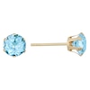 Thumbnail Image 0 of 9ct Yellow Gold Blue Topaz 5mm Stud Earrings