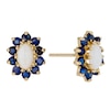 Thumbnail Image 1 of 9ct Yellow Gold Opal & Sapphire Stud Earrings