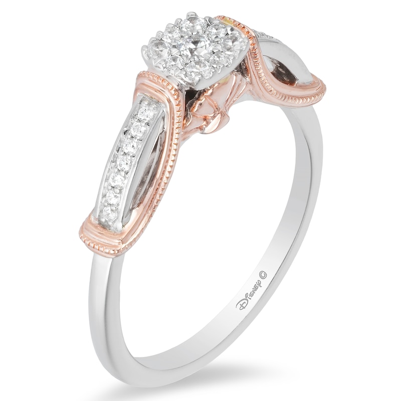 Main Image 2 of Enchanted Disney Fine Jewellery 0.20ct Diamond Ariel Ring