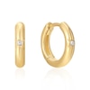 Thumbnail Image 0 of Ania Haie Sterling Silver Gold Plated Cubic Zirconia Huggie Hoop Earrings