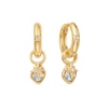Thumbnail Image 3 of Ania Haie Sterling Silver Gold Plated Cubic Zirconia Huggie Hoop Earrings