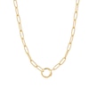 Thumbnail Image 0 of Ania Haie Sterling Silver Gold Plated Link Charm Chain Connector Necklace