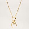 Thumbnail Image 2 of Ania Haie Sterling Silver Gold Plated Link Charm Chain Connector Necklace
