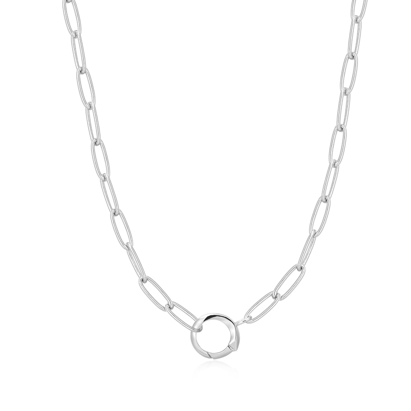 Ania Haie Sterling Silver Link Charm Chain Connector Necklace