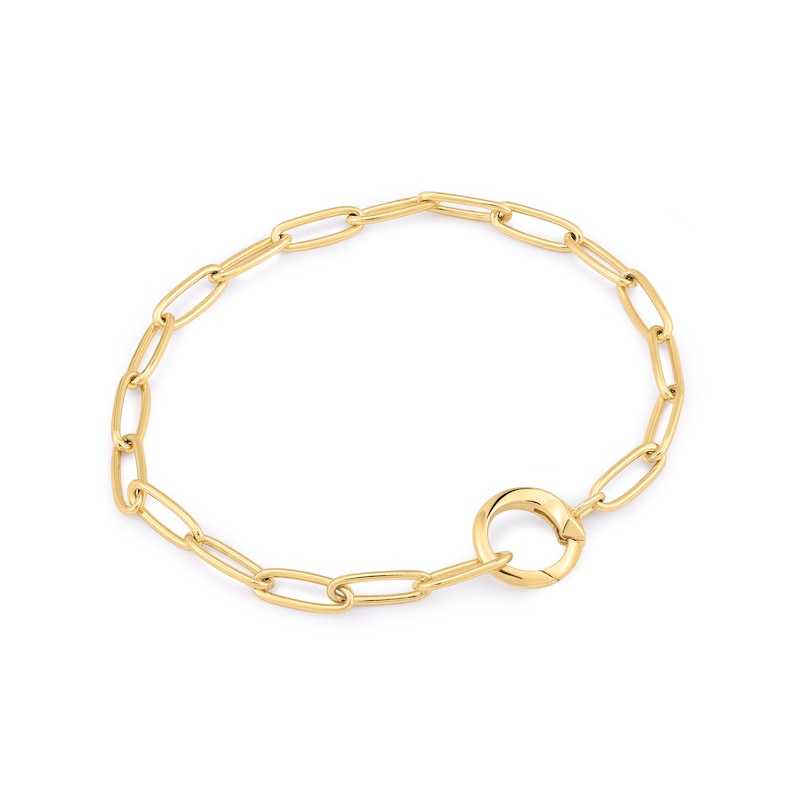 Ania Haie Sterling Silver Gold Plated Link Charm Chain Connector Bracelet