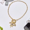 Thumbnail Image 3 of Ania Haie Sterling Silver Gold Plated Link Charm Chain Connector Bracelet