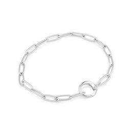 Ania Haie Sterling Silver Link Charm Chain Connector Bracelet