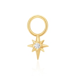 Ania Haie Sterling Silver Gold Plated Cubic Zirconia Star Earring Charm