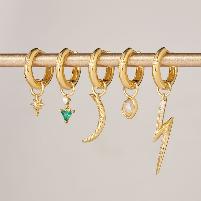 Main Image 2 of Ania Haie Sterling Silver Gold Plated Labradorite Earring Charm