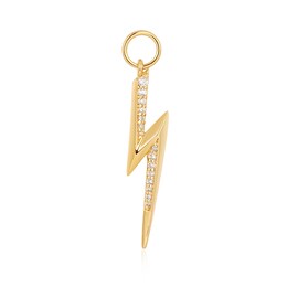Ania Haie Sterling Silver Gold Plated Lightening Earring Charm