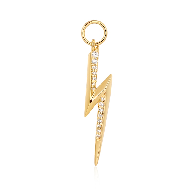 Main Image 1 of Ania Haie Sterling Silver Gold Plated Lightening Earring Charm