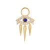 Thumbnail Image 1 of Ania Haie Sterling Silver Gold Plated Cubic Zirconia Evil Eye Earring Charm