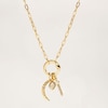 Thumbnail Image 2 of Ania Haie Sterling Silver Gold Plated Cubic Zirconia Moon Charm