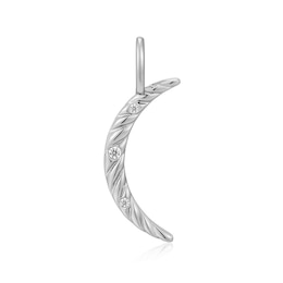 Ania Haie Sterling Silver Cubic Zirconia Moon Charm