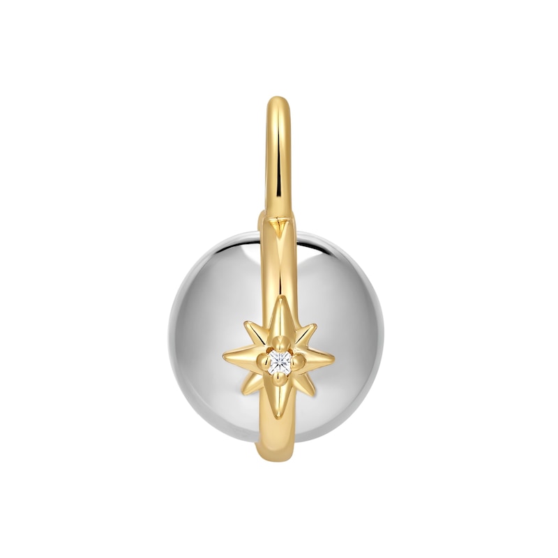 Main Image 1 of Ania Haie Sterling Silver Gold Plated Two-Tone Celestial Sphere Charm