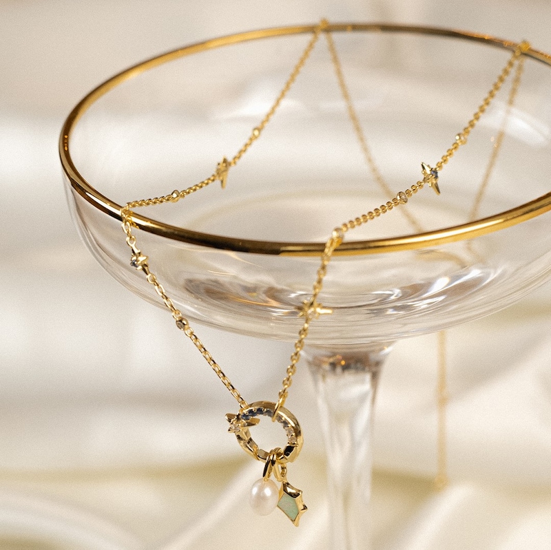Main Image 2 of Ania Haie Sterling Silver Gold Plated Pearl Charm