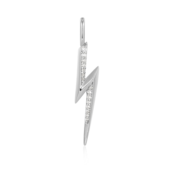 Ania Haie Sterling Silver Cubic Zirconia Lightening Charm