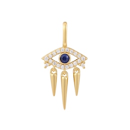 Ania Haie Sterling Silver Gold Plated Cubic Zirconia Evil Eye Charm