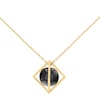 Thumbnail Image 1 of Tommy Hilfiger Ladies' Black Stud Gold Tone Pendant Necklace