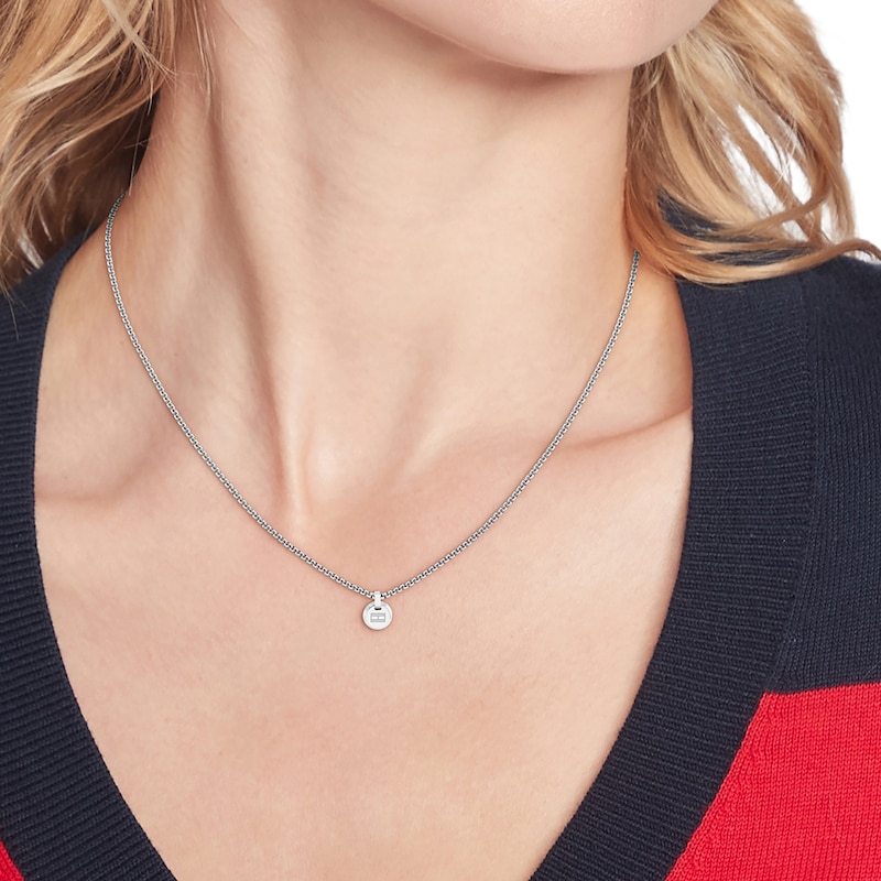 Main Image 3 of Tommy Hilfiger Ladies' TH Pendant Stainless Steel Necklace