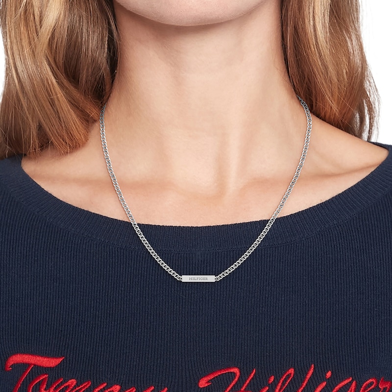 Main Image 3 of Tommy Hilfiger Ladies' Curb Chain Stainless Steel Necklace