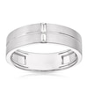 Thumbnail Image 1 of 9ct White Gold 0.06ct Diamond Radiant Cut Wedding Band