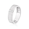 Thumbnail Image 1 of 9ct White Gold 0.06ct Diamond Radiant Cut Wedding Band