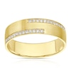 Thumbnail Image 1 of 9ct Yellow Gold 0.18ct Diamond Round Cut Double Row Wedding Band
