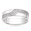 Thumbnail Image 1 of 9ct White Gold 0.20ct Diamond Z Design Wedding Band