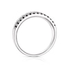 Thumbnail Image 2 of 9ct White Gold 0.20ct Diamond & Black Onyx Round Cut Wedding Band