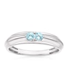Thumbnail Image 1 of 9ct White Gold Swiss Blue Topaz Wedding Band