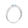 Thumbnail Image 3 of 9ct White Gold Swiss Blue Topaz Wedding Band