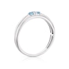 Thumbnail Image 2 of 9ct White Gold Swiss Blue Topaz Wedding Band