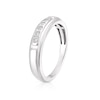 Thumbnail Image 2 of 9ct White Gold 0.10ct Diamond Wedding Band