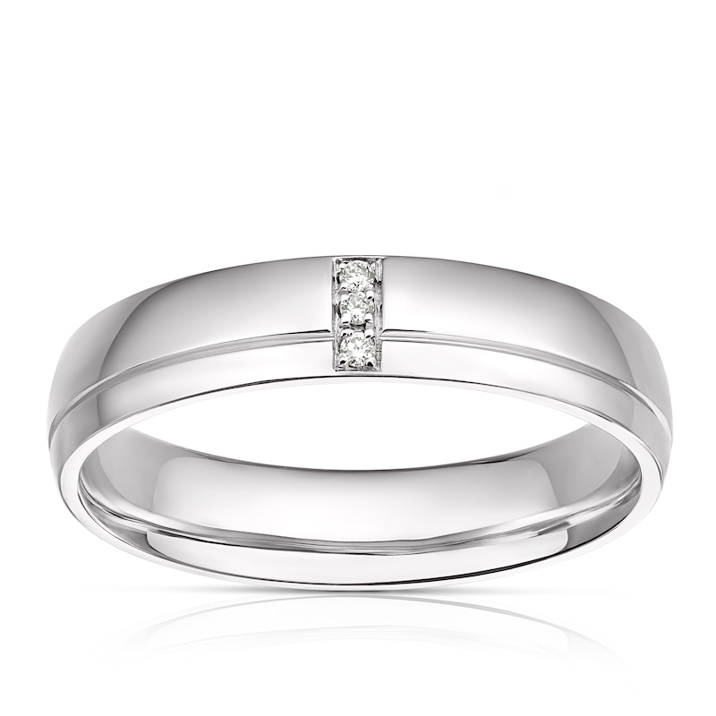 9ct White Gold 0.07ct Diamond Round Cut Eternity Ring